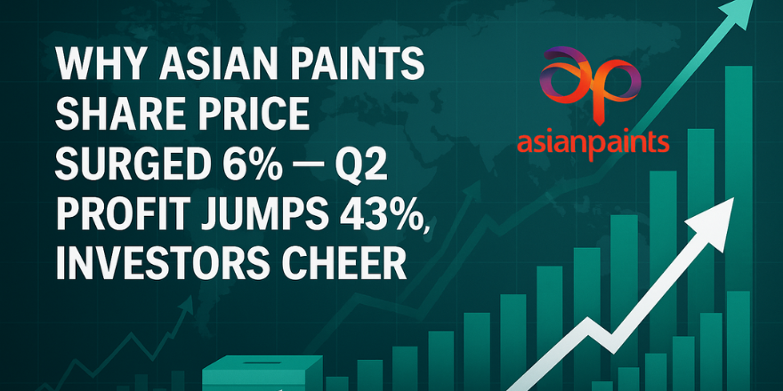 Why Asian Paints Share Price Surged 6% — Q2 Profit Jumps 43%, Investors Cheer